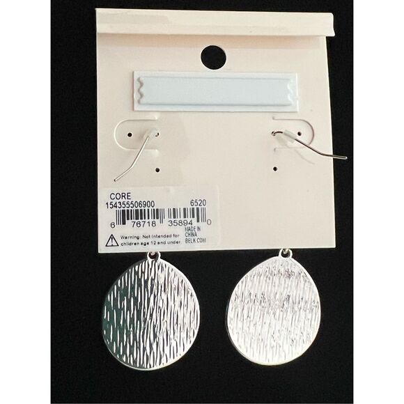 New Direction silver tone earrings - Picture 2 of 3